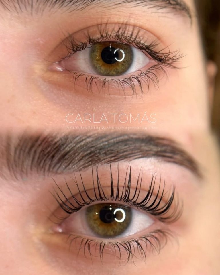 Lifting de pestañas en Zaragoza, mirada más abierta sin extensiones, antes y después